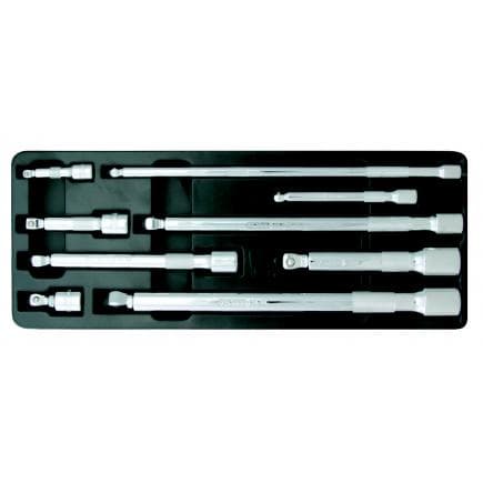KS TOOLS 918.0009 - 1/4"+3/8"+1/2" Jeu de rallonges articulées CHROME plus (9 pcs)