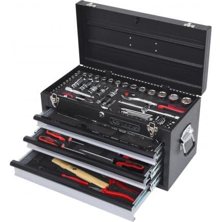 KS TOOLS 918.0150 - 1/4"+1/2" Coffret d'outils universels CHROME plus pouce (99 pcs)