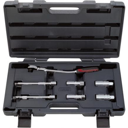 KS TOOLS 918.0607 - 3/8" Jeu de clés à bougies CHROME plus (7 pcs)