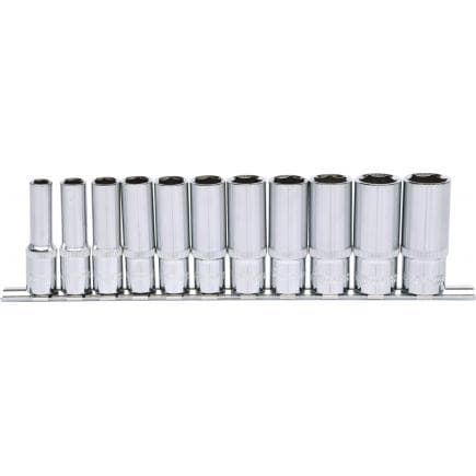 KS TOOLS 918.0611 - 3/8" Jeu de douilles 6 pans CHROME plus, longues 8-19mm (11 pcs)