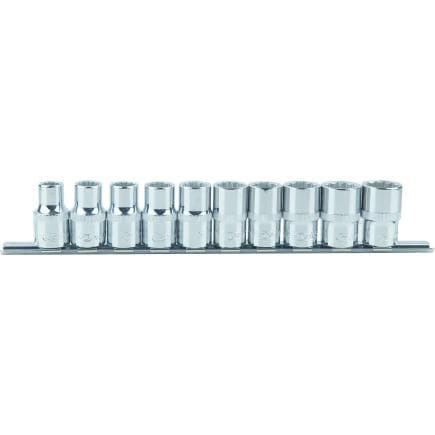 KS TOOLS 918.0655 - 1/2" Jeu de douilles 12 pans CHROME plus 10-19 mm (10 pcs)