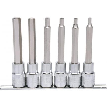 KS TOOLS 918.1336 - 1/2" Jeu de douilles tournevis 6 pans intérieur CHROME plus, longues 5-12 mm (6 pcs)