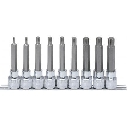 KS TOOLS 918.1340 - 1/2" Jeu de douilles RIBE CHROME plus, longues M5-M14 (9 pcs)