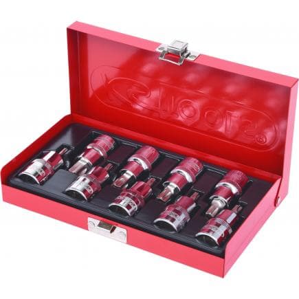 KS TOOLS 918.1385 - 1/2" eu de douilles tournevis Torx CHROME plus T20-T60 (9 pcs)