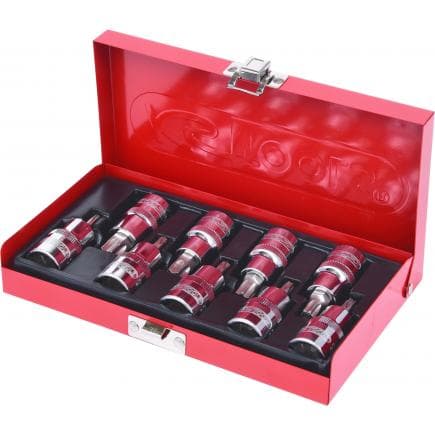 KS TOOLS 918.1386 - 1/2" CHROME plus Jeu de douilles tournevis Torx percé TB20-TB60 (9 pcs)