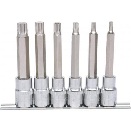 KS TOOLS 918.1358 - 1/2" Jeu de douilles tournevis XZN CHROME plus, longues M5-M14 (6 pcs)