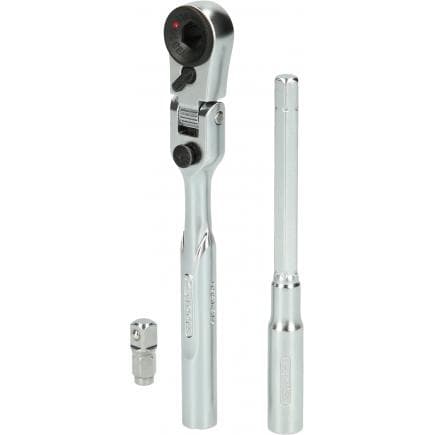 KS TOOLS 918.1590 - Jeu de cliquet réversible 1/4" pour articulation avec adaptateur pour douille (3 pcs)