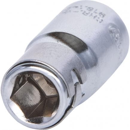 KS TOOLS 918.1422 - 1/4" CHROME plus Douilles porte-embouts, avec anneau de serrage