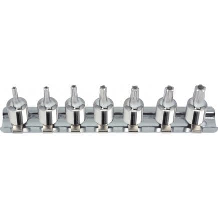 KS TOOLS 918.1545 - 1/4" Jeu de douilles tournevis 5 pans percé CHROME plus TS10-TS40 (7 pcs)