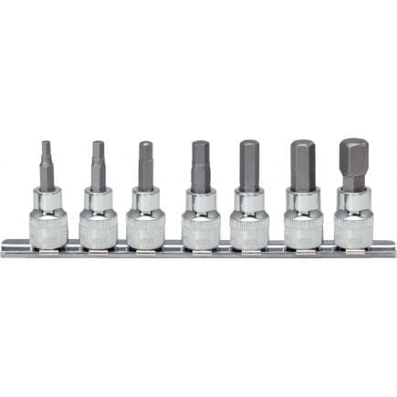 KS TOOLS 918.1670 - 1/4" CHROME plus Jeu de douilles tournevis 6 pans intérieur 2,5-8 mm (7 pcs)