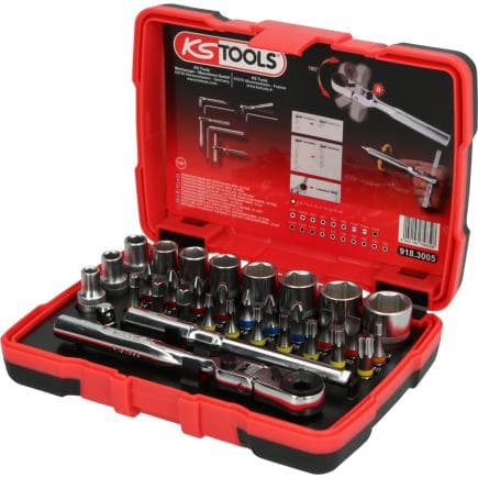 KS TOOLS 918.3005 - Boîte de douilles 1/4" TORSIONpower (33 pcs)
