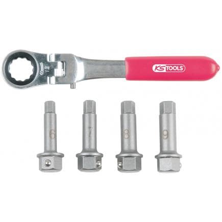 KS TOOLS 918.3500 - 1/2" Jeu de douilles pour étrier de frein (5 pcs)