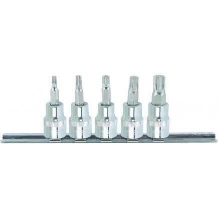 KS TOOLS 918.3773 - 3/8" CHROME plusJeu de douilles à embouts pour vis à denture multiple (XZN ® M4-M10 (5 pcs)