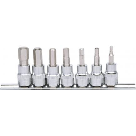 KS TOOLS 918.3921 - 3/8" Jeu de douilles tournevis 6 pans intérieur CHROME plus 4-12 mm (7 pcs)