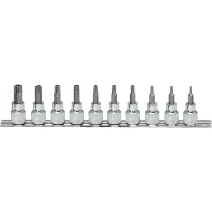 KS TOOLS 918.3970 - 3/8" Jeu de douilles tournevis Torx percé CHROME plus TB10-TB55 (10 pcs)
