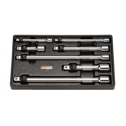 KS TOOLS 919.0007 - Jeu de rallonges à verrouillage CHROME plus (7 pcs)