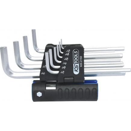 KS TOOLS 920.2150 - Jeu de clés mâles 6 pans 3 en 1 longues, pouce (10 pcs)