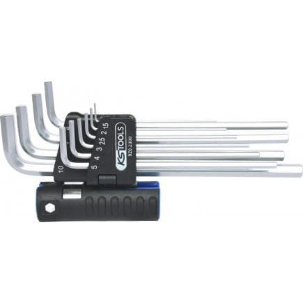 KS TOOLS 920.2300 - Jeu de clés mâles 6 pans 3 en 1 XL (10 pcs)