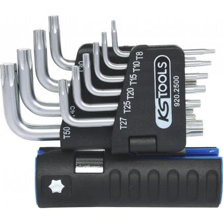 KS TOOLS 920.2500 - Jeu de clés mâles Torx 3 en 1 courtes (10 pcs)