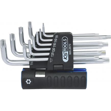 KS TOOLS 920.2570 - Jeu de clés mâles Torx percé 3 en 1 longues (10 pcs)