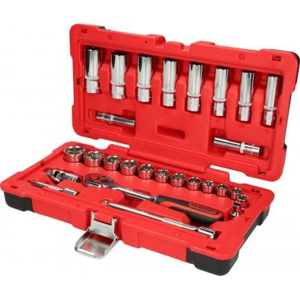 KS TOOLS 958.0627 - 3/8" CHROME plus Coffret de douilles (27 pcs)