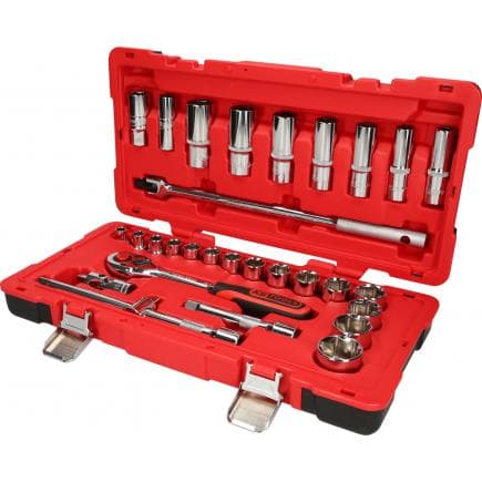 KS TOOLS 958.0630 - 1/2" CHROME plus Coffret de douilles (30 pcs)