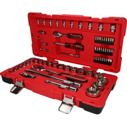 KS TOOLS 958.0668 - 1/4"+1/2" CHROME plus Coffret de douilles (68 pcs)