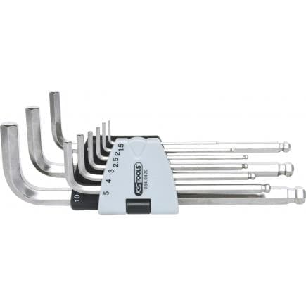 KS TOOLS 964.0420 - Jeu de clés mâles coudées pour vis 6 pans, EDELSTAHL (9 pcs)