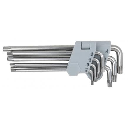 KS TOOLS 964.0615 - Jeu de clés mâles coudées Torx percées, longues EDELSTAHL (7 pcs)