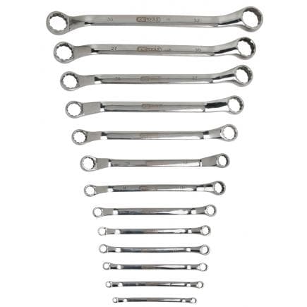 KS TOOLS 964.1150 - Jeu de clés polygonales doubles coudées EDELSTAHL (13 pcs)