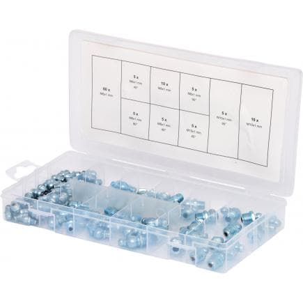KS TOOLS 970.0030 - Assortiment de graisseurs, M6-8-10x1,0 (110 pcs)