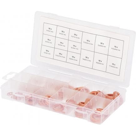 KS TOOLS 970.0040 - Assortiment de joints cuivre, ø 5-17,5mm (150 pcs)
