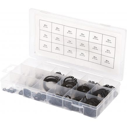 KS TOOLS 970.0100 - Assortiment de circlips extérieurs, ø 3-32mm (300 pcs)