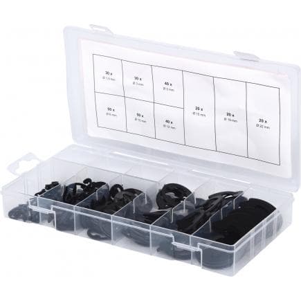 KS TOOLS 970.0110 - Assortiment de circlips de type E, ø1,5-22mm (300 pcs)