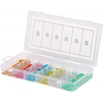 KS TOOLS 970.0280 - Assortiment de mini-fusibles, 5-30A (120 pcs)