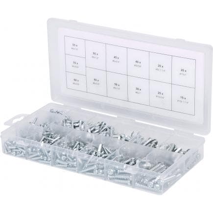 KS TOOLS 970.0420 - Assortiment de vis auto-taraudeuses à tête ronde (550 pcs)