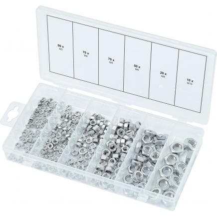KS TOOLS 970.0450 - Assortiment d'écrous en inox, metriques (300 pcs)