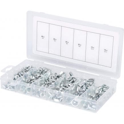 KS TOOLS 970.0470 - Assortiment d'écrous papillon (150 pcs)