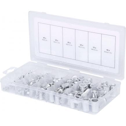 KS TOOLS 970.0620 - Assortiment de rivets filetes aluminium, M3x9mm-M10x21mm (150 pcs)