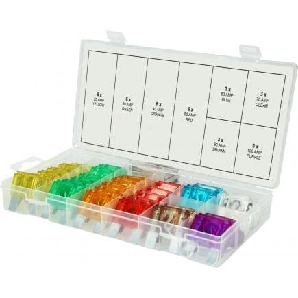 KS TOOLS 970.0730 - Jeu de fusibles pour mécanique, 20-100A (36 pcs)