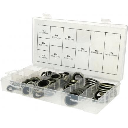 KS TOOLS 970.0760 - Assortiment de joints d'étanchéité ø 6-24mm, 150 pièces