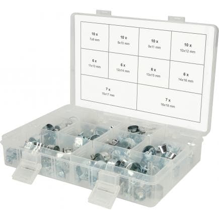 KS TOOLS 970.0770 - Assortiment mini-colliers de serrage ø 7-18mm, 78 pièces