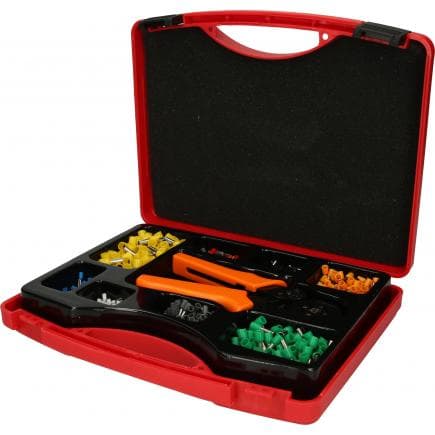 KS TOOLS 970.0840 - Assortiment de ferrules à embout relié et pince à sertir 0,25 mm² - 6,0 mm² (1001 pcs)
