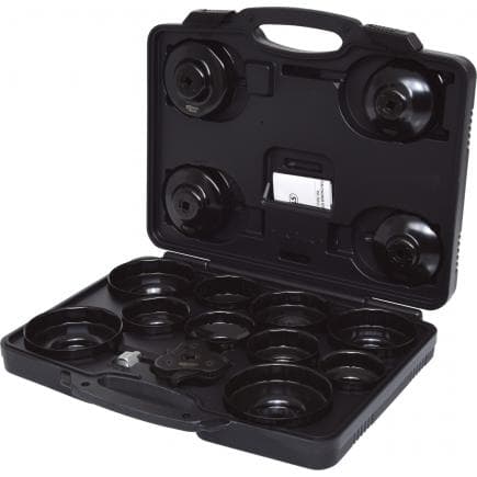 KS TOOLS 150.9310 - 3/8" Jeu de cloches filtre à huile (16 pcs)