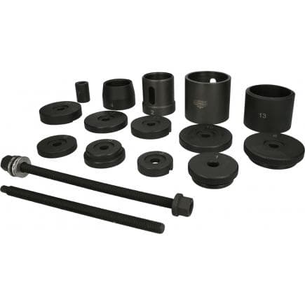 KS TOOLS 150.9825 - Jeu d’outils pour palier de corps d'essieu pour essieu arrière BMW (19 pcs)