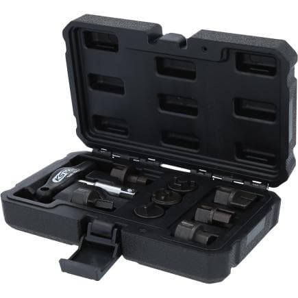 KS TOOLS 150.1040 - Kit de profilés spéciaux 3/8" de service à huile pour les vis en plastique d'évacuation de l'huile (9 pcs.)
