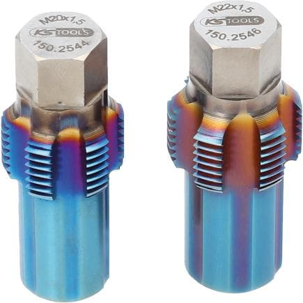KS TOOLS 150.2540 - Jeu de tarauds avec boulon de guidage pour capteurs (2 pcs.)