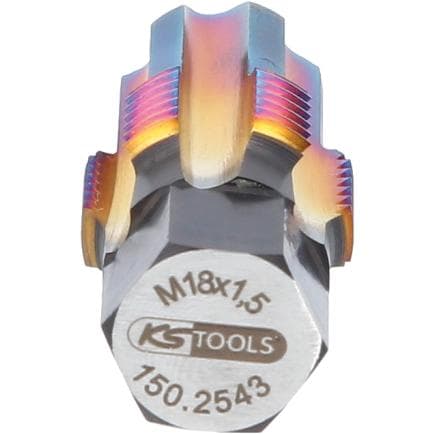 KS TOOLS 150.2543 - Taraud avec boulon de guidage pour sondes lambda M18x1,5
