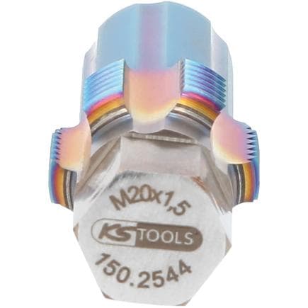 KS TOOLS 150.2544 - Taraud avec boulon de guidage pour capteurs NOX M20x1,5