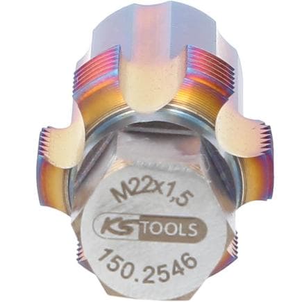KS TOOLS 150.2546 - Taraud avec boulon de guidage pour capteurs de filtres à particules M22x1,5